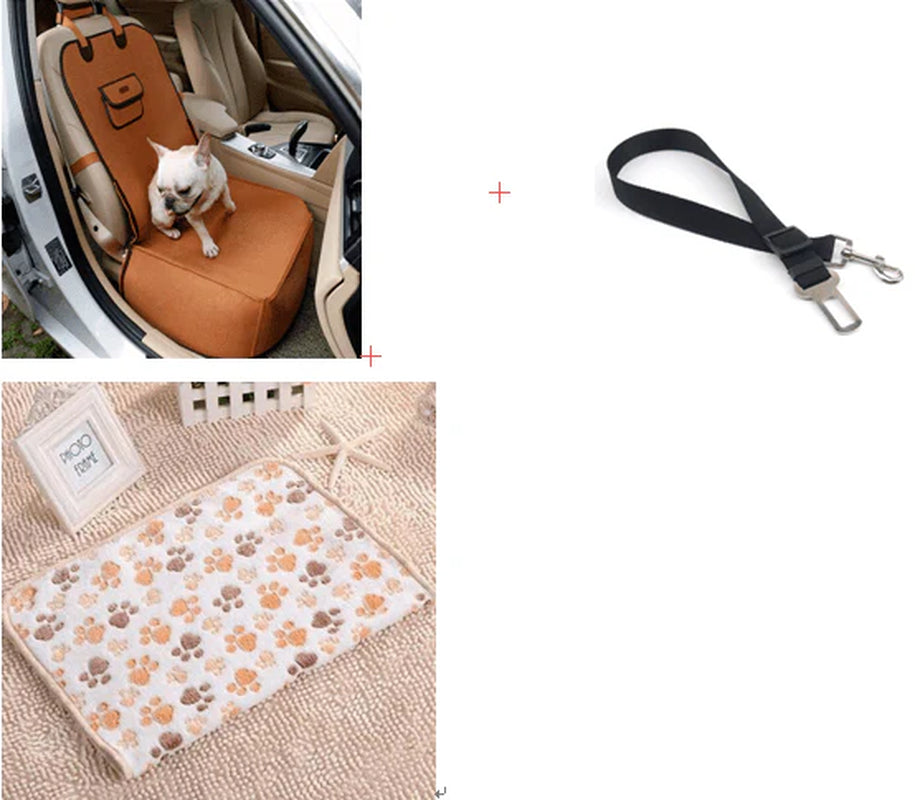 Retro Pet Travel Buddy: Versatile Car Mat & Seat Cushion