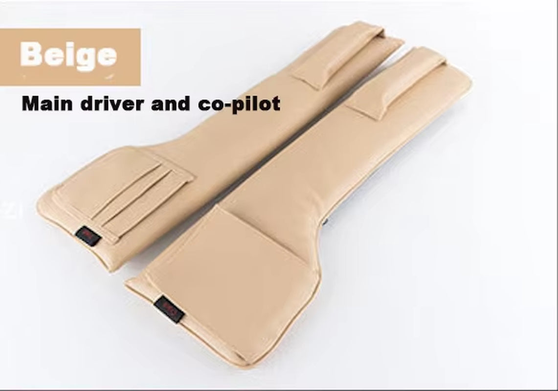 Car Seat Gap Filler Pockets PU Leather Storage Car Organizer Car Seat Slit Gap Pocket Storage Leak Stop Pad Soft Padding