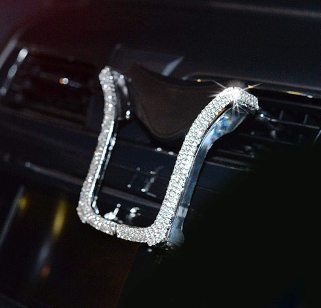 Universal Car Phone Holder with Bing Crystal Rhinestone Car Air Vent Mount Clip Cell Phone Holder Car Holder White