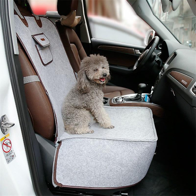 Retro Pet Travel Buddy: Versatile Car Mat & Seat Cushion