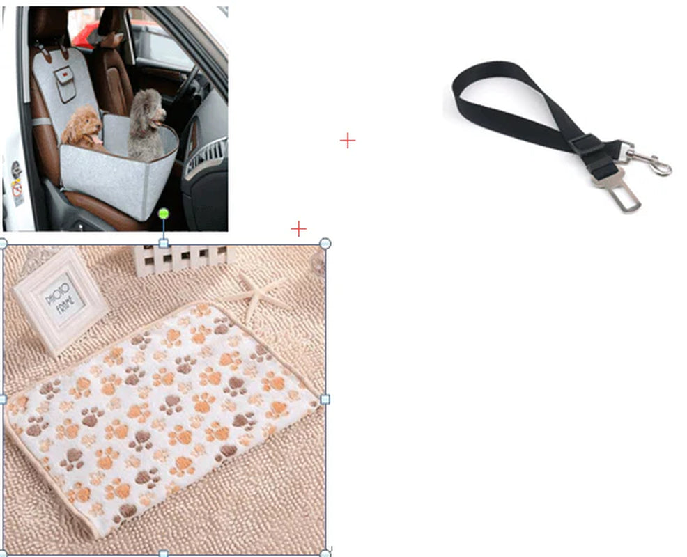 Retro Pet Travel Buddy: Versatile Car Mat & Seat Cushion