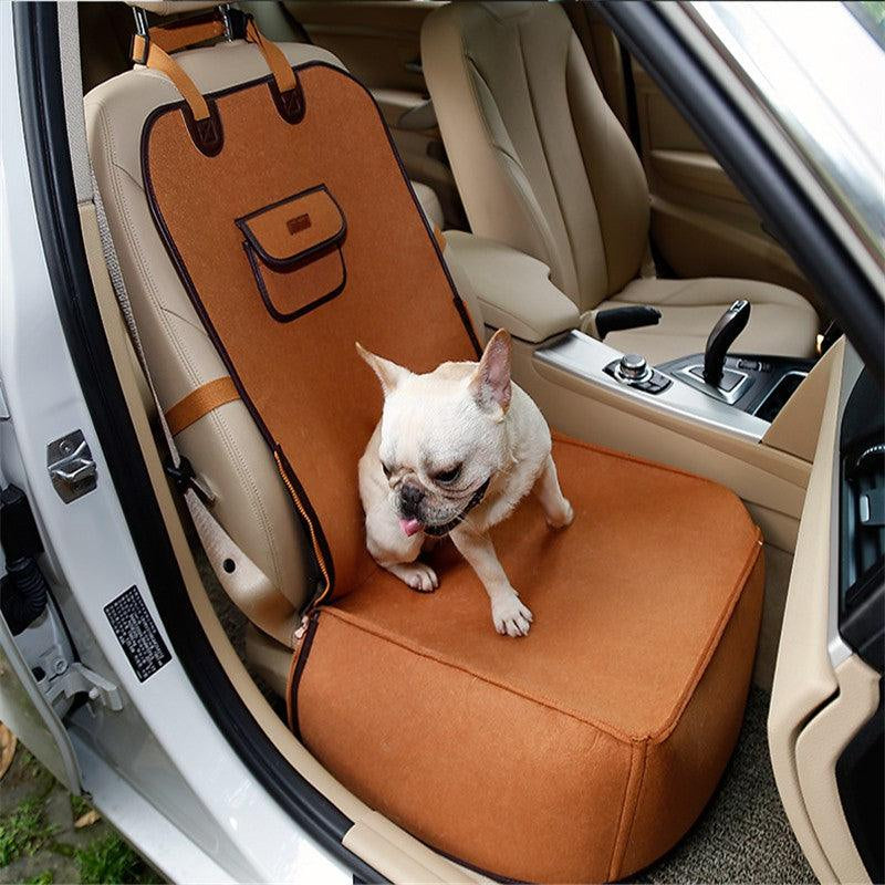 Retro Pet Travel Buddy: Versatile Car Mat & Seat Cushion