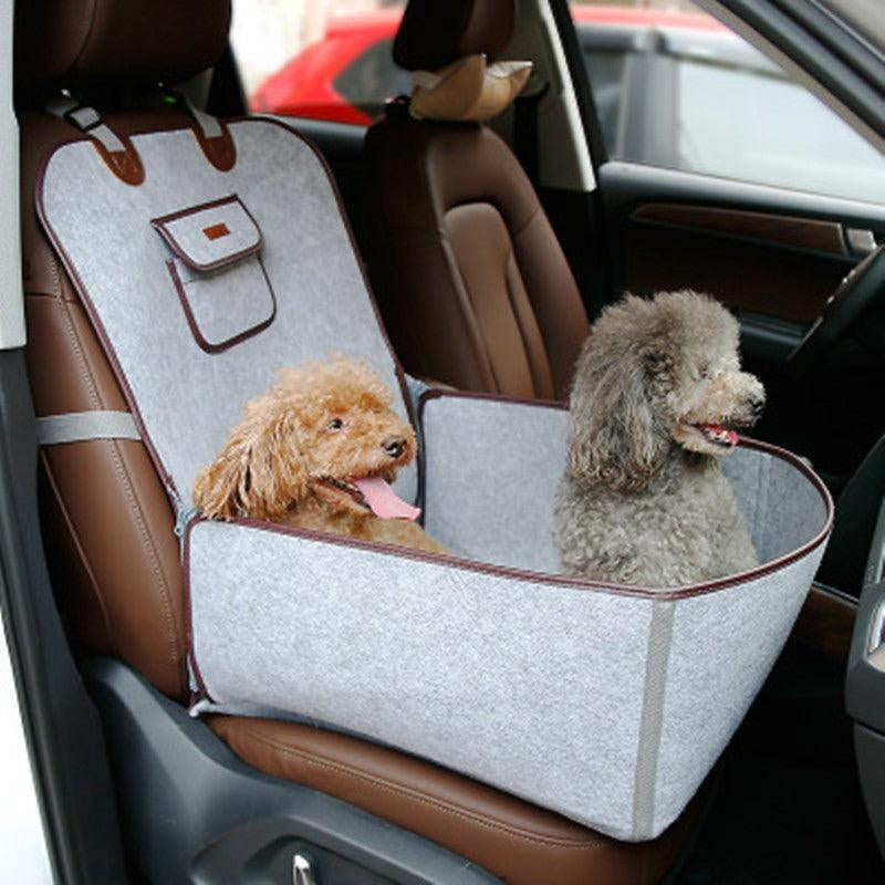 Retro Pet Travel Buddy: Versatile Car Mat & Seat Cushion