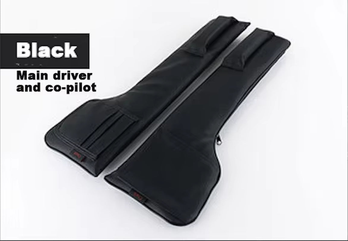 Car Seat Gap Filler Pockets PU Leather Storage Car Organizer Car Seat Slit Gap Pocket Storage Leak Stop Pad Soft Padding