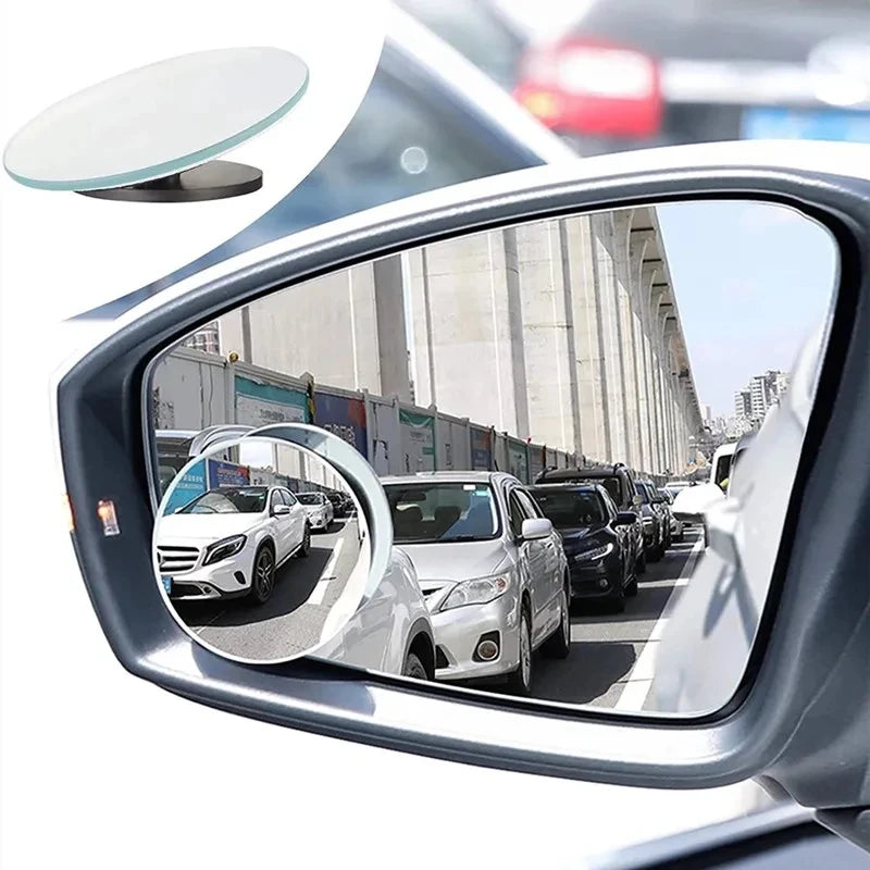 360 Degree Car Blind Spot Rear View Mirror Wide Angle Adjustable Small round Mirror Car Reverse Auxiliary Rearview Convex Mirror